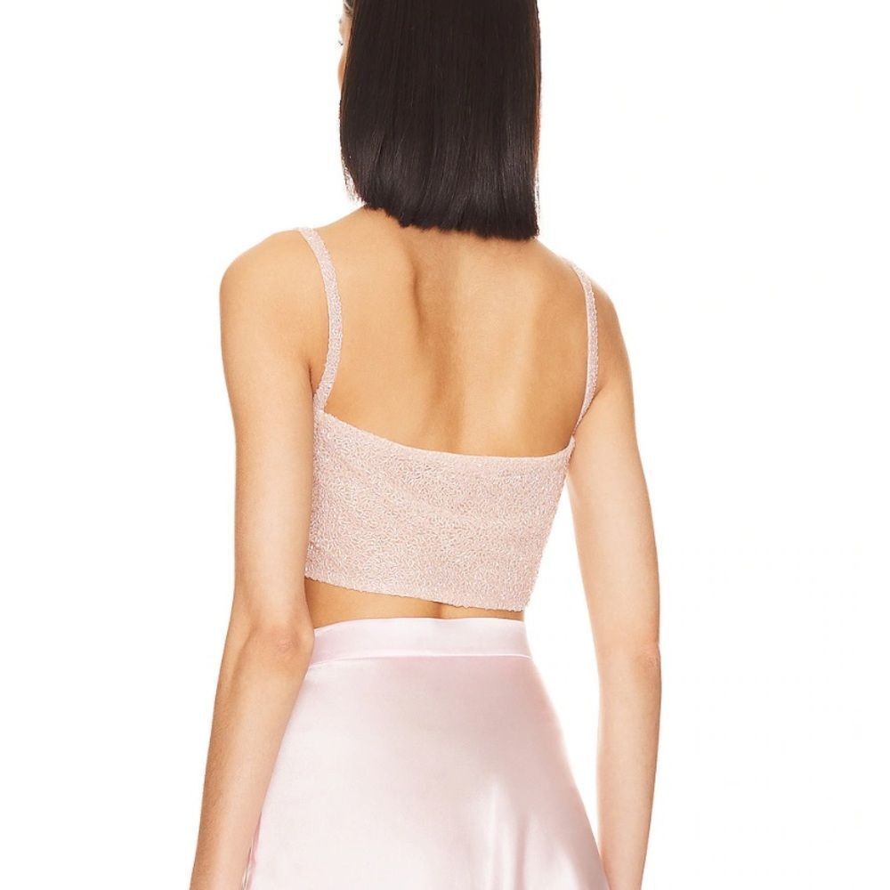 Oceanus Tallulah All Over Beaded Detail Top in Pink Large Nwot - Picture 3 of 7